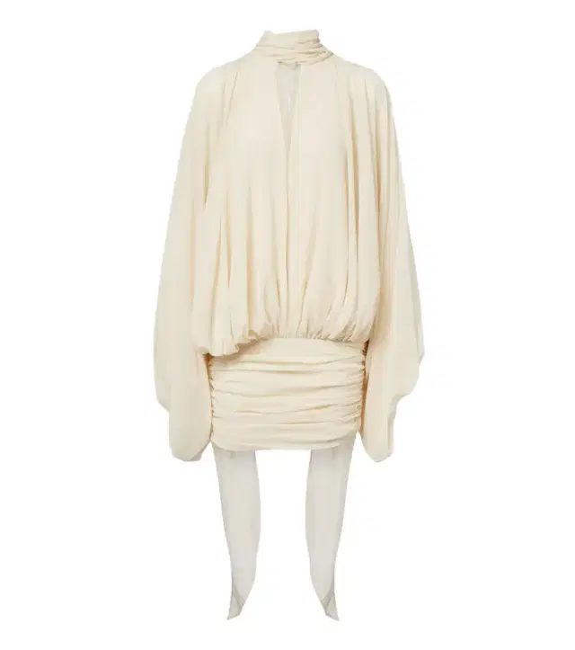 DE LA VALI Maite draped chiffon minidress
