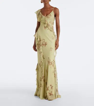 DE LA VALI Mayara floral georgette maxi dress | Thumbnail 2 DE LA VALI Mayara floral georgette maxi dress | Thumbnail 2