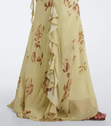 DE LA VALI Mayara floral georgette maxi dress | Thumbnail 4 DE LA VALI Mayara floral georgette maxi dress | Thumbnail 4