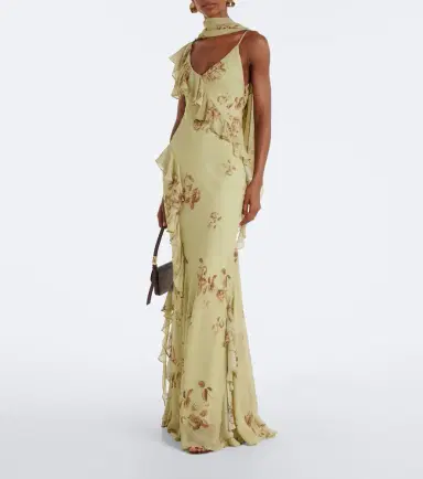 DE LA VALI Mayara floral georgette maxi dress | Thumbnail 5 DE LA VALI Mayara floral georgette maxi dress | Thumbnail 5