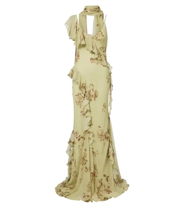De La Vali Mayara floral georgette maxi dress