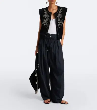 Isabel Marant Inaya layered wide-leg pants | Thumbnail 6