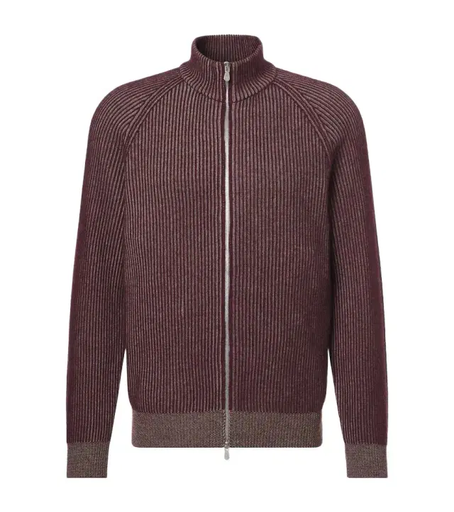 Brunello Cucinelli Ribbed-knit cashmere zip-up cardigan