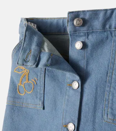 Bonpoint Dexie embroidered denim skirt | Thumbnail 2 Bonpoint Dexie embroidered denim skirt | Thumbnail 2
