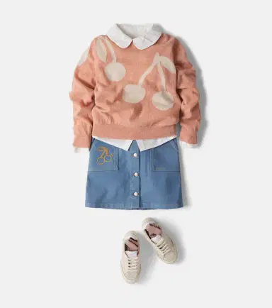 Bonpoint Dexie embroidered denim skirt | Thumbnail 3 Bonpoint Dexie embroidered denim skirt | Thumbnail 3