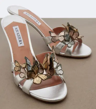 Aquazzura Papillon appliqué leather sandals | Thumbnail 2