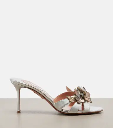 Aquazzura Papillon appliqué leather sandals | Thumbnail 3