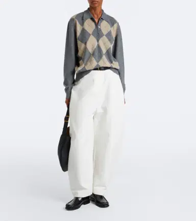 RÓHE Róhe Argyle wool-blend polo sweater | Thumbnail 3