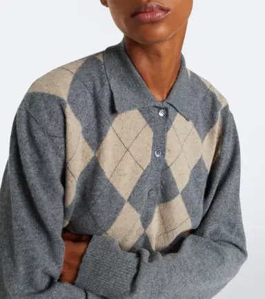 RÓHE Róhe Argyle wool-blend polo sweater | Thumbnail 6