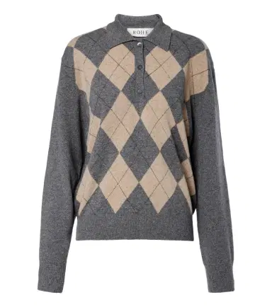 RÓHE Róhe Argyle wool-blend polo sweater | Thumbnail 1