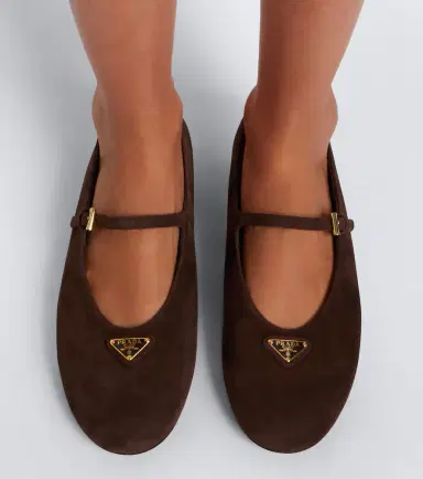 Prada Suede Mary Jane flats | Thumbnail 5 Prada Suede Mary Jane flats | Thumbnail 5