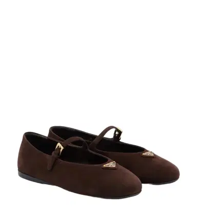 Prada Suede Mary Jane flats | Thumbnail 1 Prada Suede Mary Jane flats | Thumbnail 1