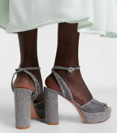 Gianvito Rossi Rania embellished organza platform sandals | Thumbnail 6 Gianvito Rossi Rania embellished organza platform sandals | Thumbnail 6