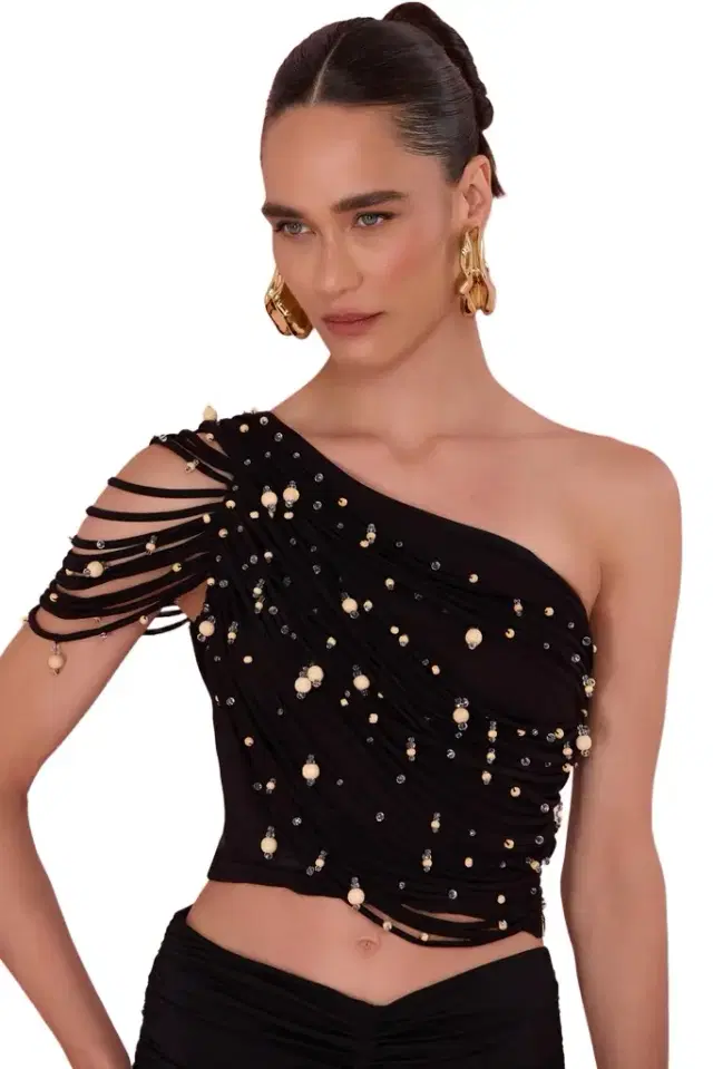 PatBo LYRIA JERSEY PEARL TOP