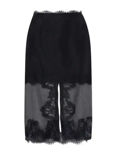 Aje Ophelia Layered Lace-trimmed Silk-organza Midi Skirt | Thumbnail 1