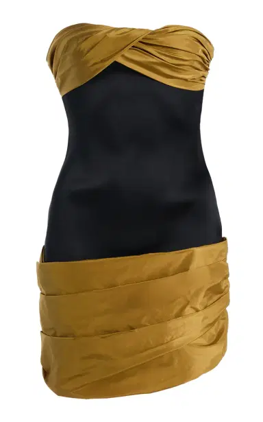 Burc Akyol Taffeta-Trimmed Satin-Cady Mini Dress | Thumbnail 10 Burc Akyol Taffeta-Trimmed Satin-Cady Mini Dress | Thumbnail 10
