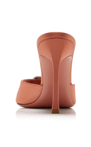 Amina Muaddi Mini Camelia Satin Sandals | Thumbnail 5
