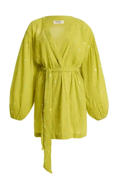 Boteh Solene Sequined Cotton Mini Robe Dress | Thumbnail 1 Boteh Solene Sequined Cotton Mini Robe Dress | Thumbnail 1