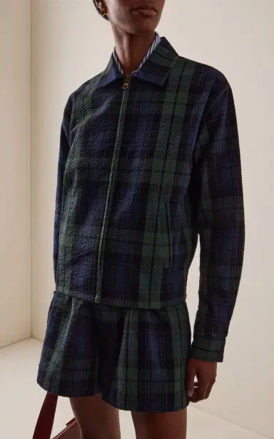 JW Anderson Plaid Zipped Cotton Jacket | Thumbnail 2 JW Anderson Plaid Zipped Cotton Jacket | Thumbnail 2