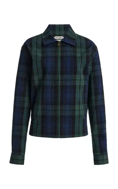 JW Anderson Plaid Zipped Cotton Jacket | Thumbnail 6 JW Anderson Plaid Zipped Cotton Jacket | Thumbnail 6