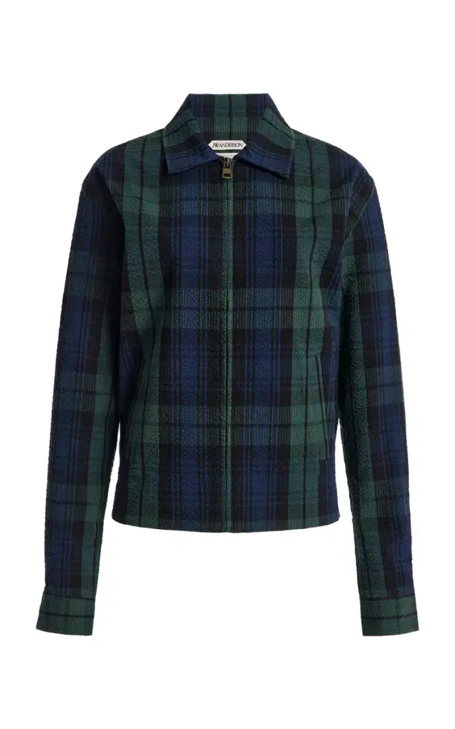 JW Anderson Plaid Zipped Cotton Jacket