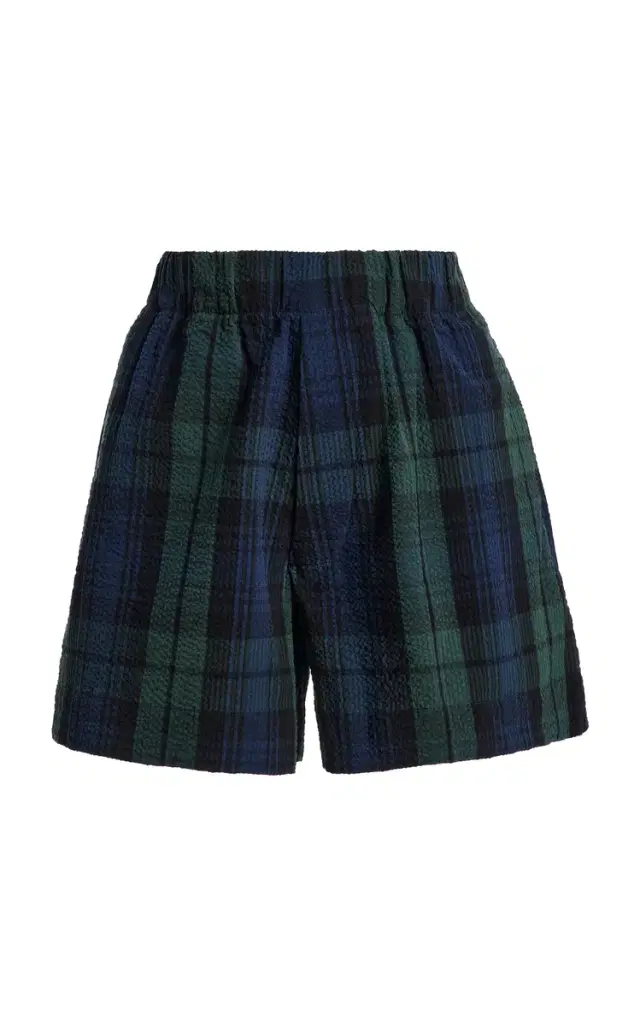 JW Anderson Elasticated Plaid Cotton Shorts