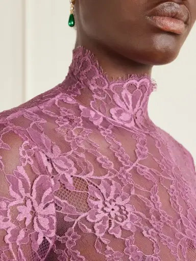 Valentino Garavani Scalloped Lace-jersey Bodysuit | Thumbnail 5 Valentino Garavani Scalloped Lace-jersey Bodysuit | Thumbnail 5