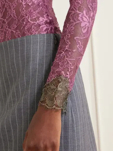 Valentino Garavani Scalloped Lace-jersey Bodysuit | Thumbnail 6 Valentino Garavani Scalloped Lace-jersey Bodysuit | Thumbnail 6