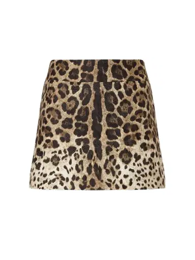 Dolce & Gabbana Leopard-print Cotton Mini Skirt | Thumbnail 1