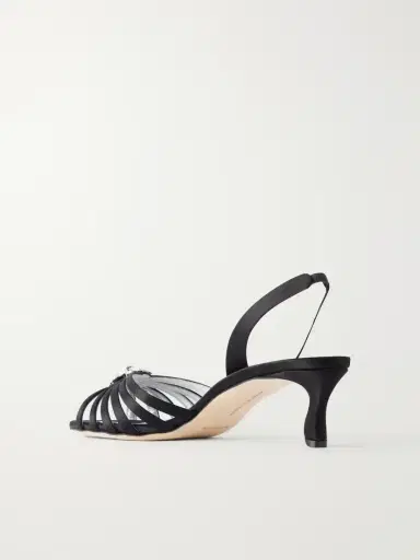 Manolo Blahnik Fulmasli 50 Crystal-embellished Satin Sandals | Thumbnail 3 Manolo Blahnik Fulmasli 50 Crystal-embellished Satin Sandals | Thumbnail 3