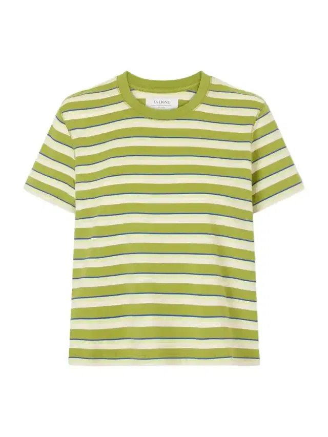 La Ligne Mol Cropped Striped Cotton T-shirt