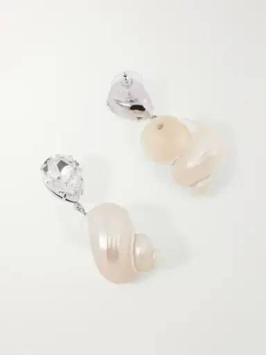 Jennifer Behr Lucius Crystal-embellished Shell Earrings | Thumbnail 3