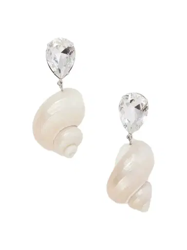 Jennifer Behr Lucius Crystal-embellished Shell Earrings | Thumbnail 1