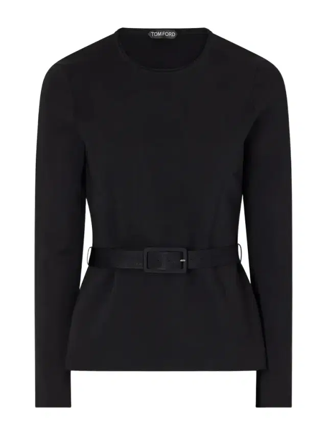 Tom Ford Belted Crepe Blouse