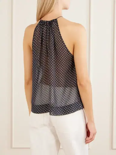 Nili Lotan Nikki Halterneck Polka-dot Silk Tank | Thumbnail 4 Nili Lotan Nikki Halterneck Polka-dot Silk Tank | Thumbnail 4