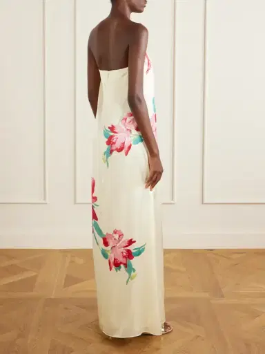 Rebecca Vallance Sunblush Bloom Floral-print Silk Gown | Thumbnail 3