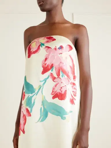 Rebecca Vallance Sunblush Bloom Floral-print Silk Gown | Thumbnail 4