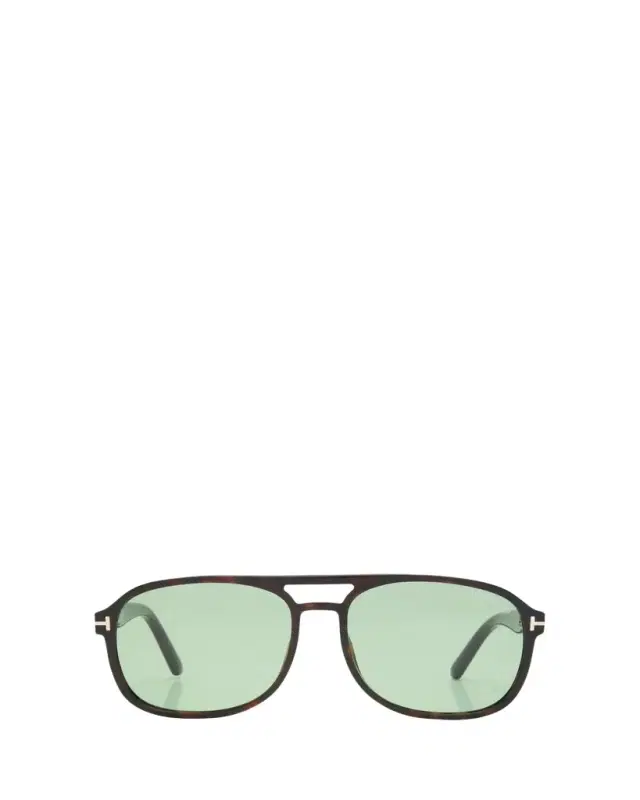 TOM FORD Havana Logo Acetate Aviator Sunglasses