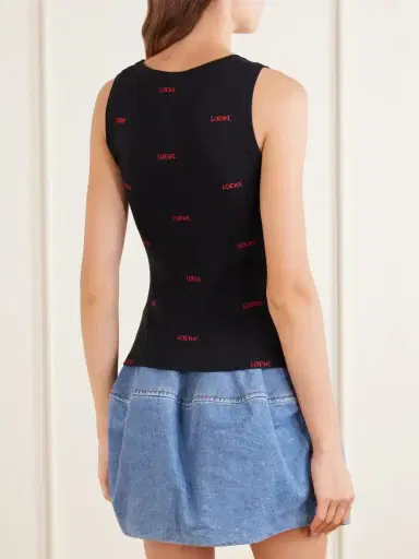 Loewe Logo-embroidered Ribbed Stretch-cotton Jersey Tank | Thumbnail 4 Loewe Logo-embroidered Ribbed Stretch-cotton Jersey Tank | Thumbnail 4