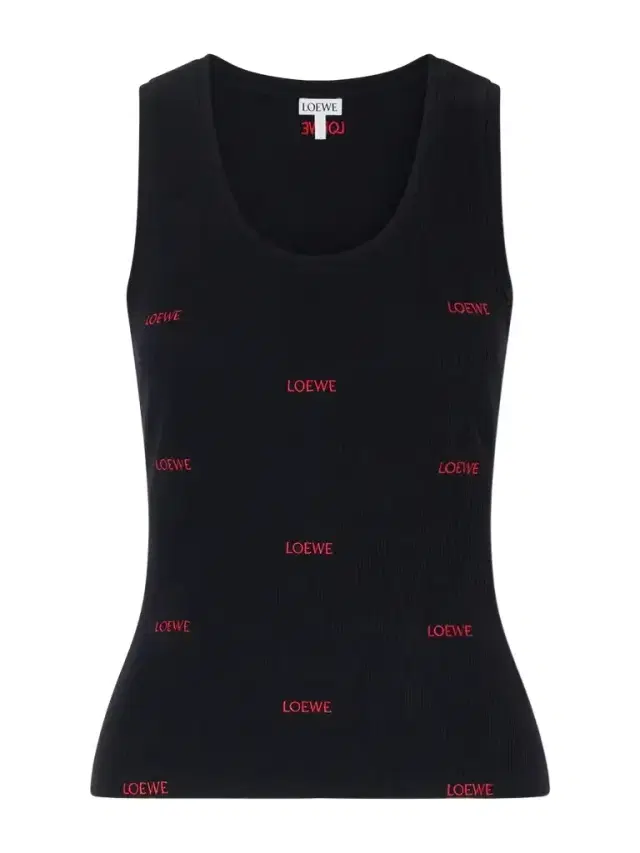 Loewe Logo-embroidered Ribbed Stretch-cotton Jersey Tank