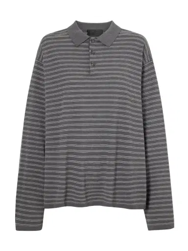 Nili Lotan Foley Stripe Cotton Polo Shirt | Thumbnail 1 Nili Lotan Foley Stripe Cotton Polo Shirt | Thumbnail 1