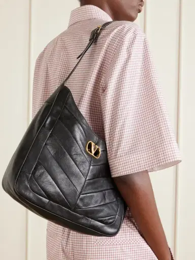 Valentino Garavani Vlogo-embellished Patchwork Leather Shoulder Bag | Thumbnail 2