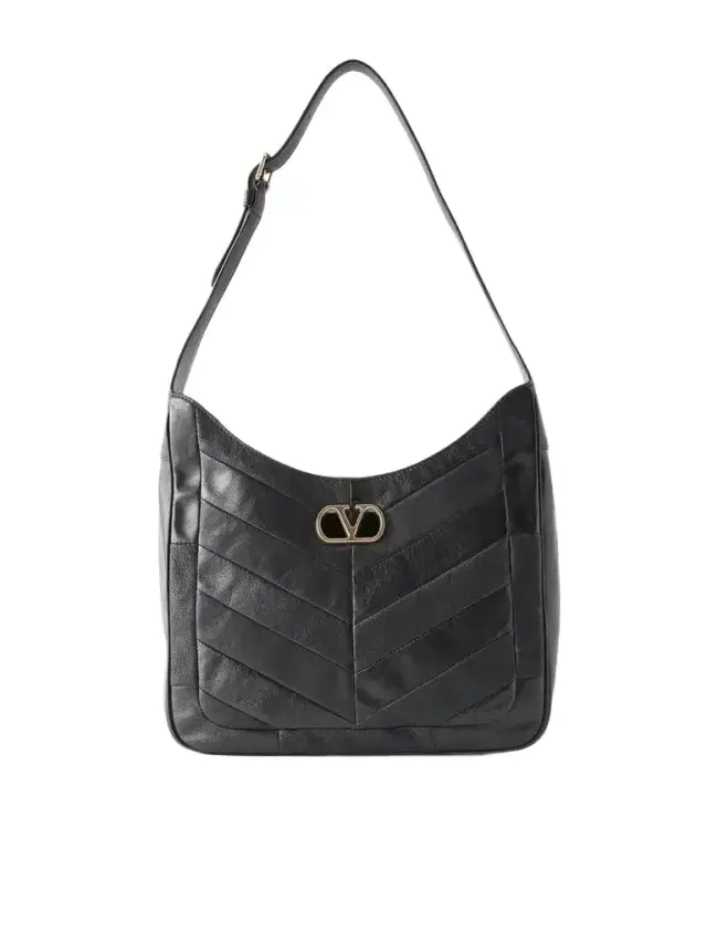 Valentino Garavani Vlogo-embellished Patchwork Leather Shoulder Bag