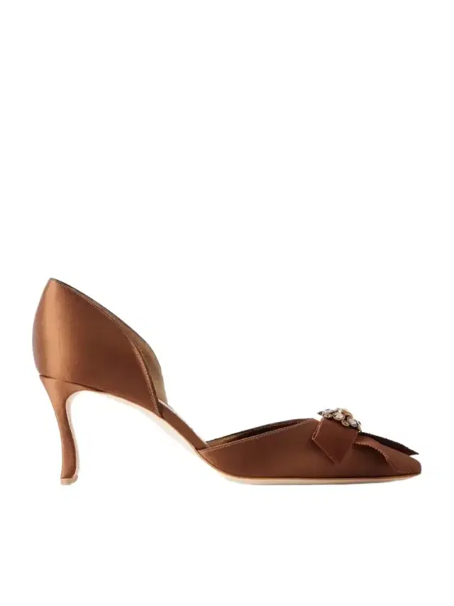 Manolo Blahnik Apidosa 70 Embellished Satin Pumps