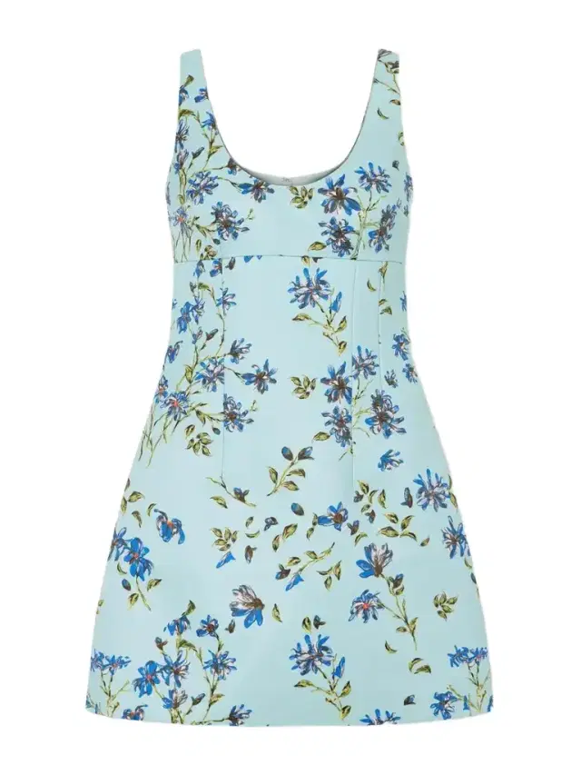 Floral-printed Twill Mini Dress