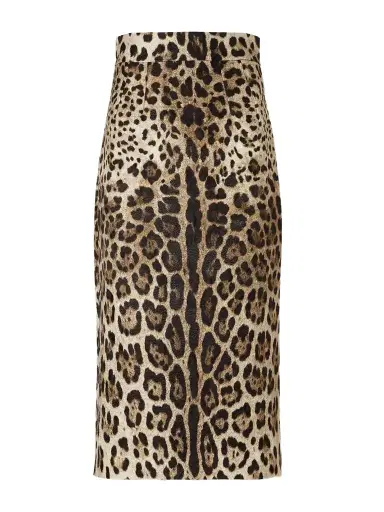 Dolce & Gabbana Leopard-print Cotton Midi Skirt | Thumbnail 1