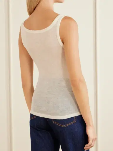 Versace Crystal And Bead-embellished Logo-embroidered Wool Tank | Thumbnail 4