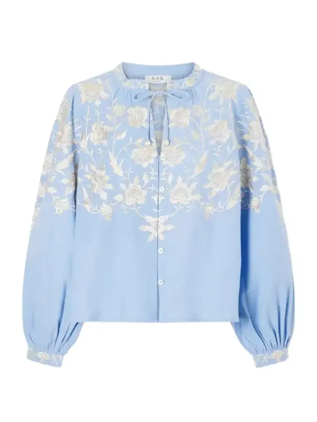 Sea Alina Embroidered Cotton And Linen-blend Blouse