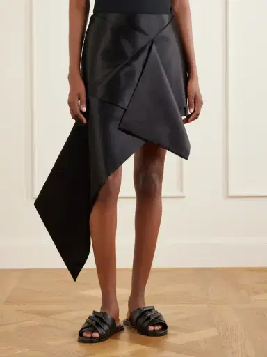 JW Anderson Cross Draped Cotton And Silk-blend Satin Mini Skirt | Thumbnail 3 JW Anderson Cross Draped Cotton And Silk-blend Satin Mini Skirt | Thumbnail 3