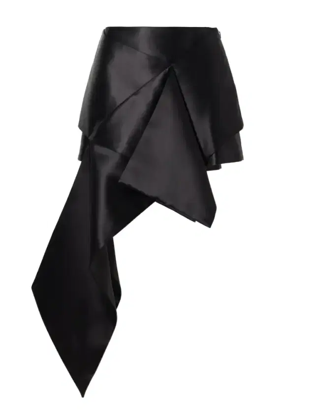 JW Anderson Cross Draped Cotton And Silk-blend Satin Mini Skirt